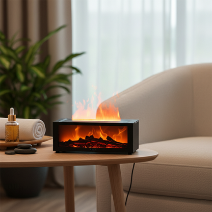Difusor de Aromas "Aura Flame" - Llama 3D LED con 7 Colores