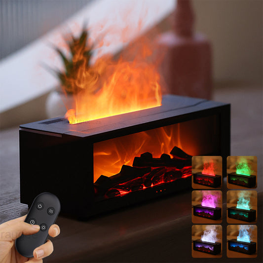 Difusor de Aromas "Aura Flame" - Llama 3D LED con 7 Colores