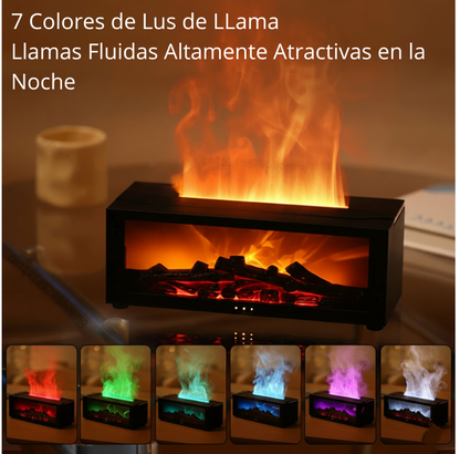 Difusor de Aromas "Aura Flame" - Llama 3D LED con 7 Colores